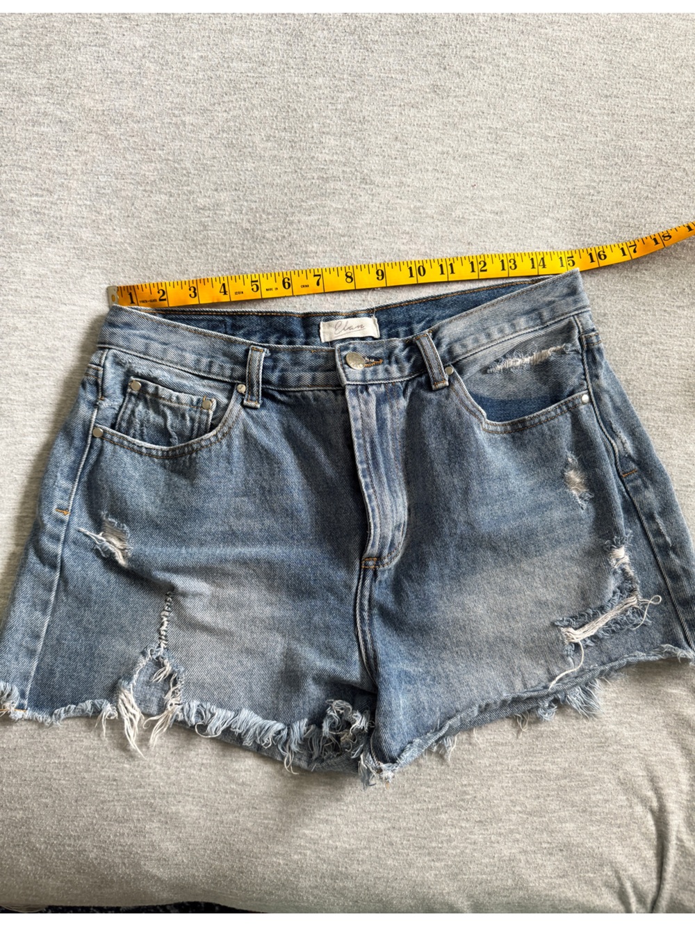 Elan distressed Denim Shorts